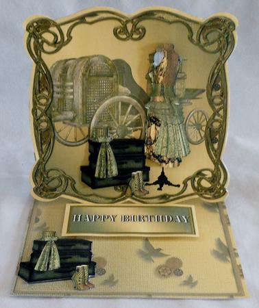 Steampunk Traveller 2 Shaped Easel Card Mini Kit by Michelle Chivers