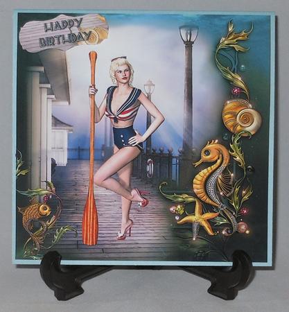 Vargas Style Sailor Girl with Paddle Mini Kit by Michelle Chivers