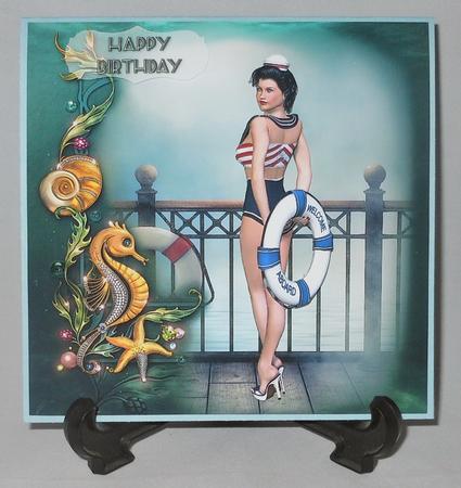Vargas Style Sailor Girl with Lifebuoy Mini Kit by Michelle Chivers