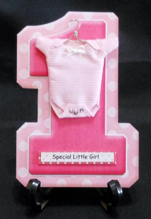 Age 1 Blank Pink Birthday Shape Card by Michelle Chivers