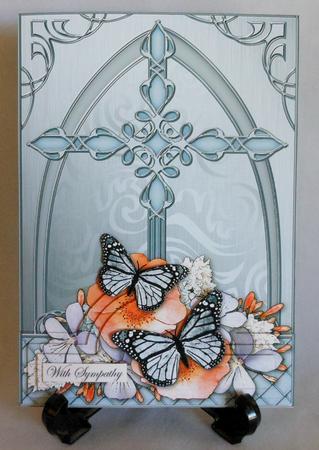Fancy Cross Butterfly Bouquet Pyramid & Decoupage by Michelle Chivers