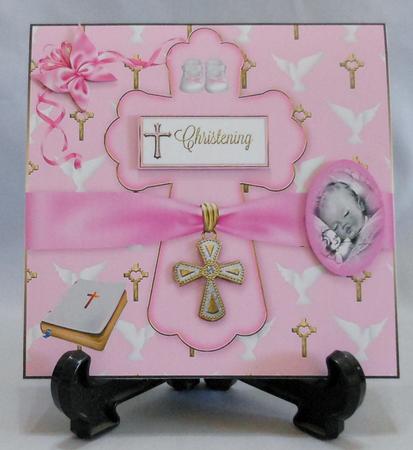 Girl Christening Bible and Cross by Michelle Chivers