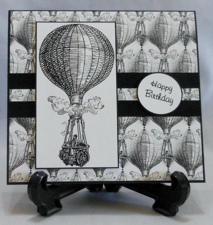 Mono Hot Air Balloon by Michelle Chivers