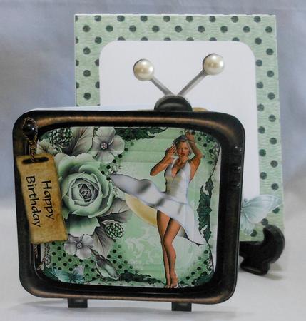 Marilyn Style on the Television Shaped Card Kit by Michelle Chivers