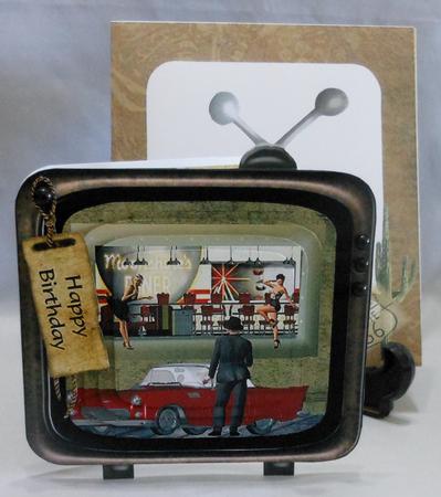 Retro Diner Poster Television Card Kit by Michelle Chivers