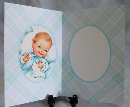New Baby Boy Vintage Insert by Michelle Chivers