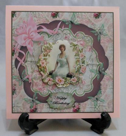 Victorian Lady with Roses and Butterflies by Michelle Chivers