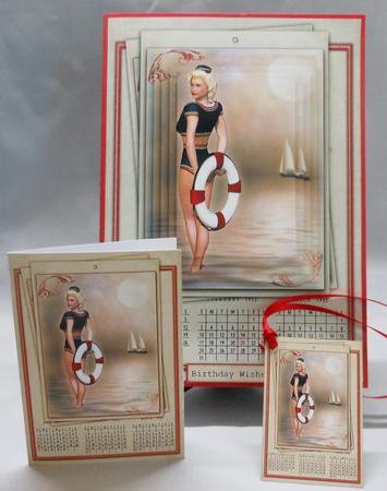 1950's Calendar Girl Ship Ahoy by Michelle Chivers