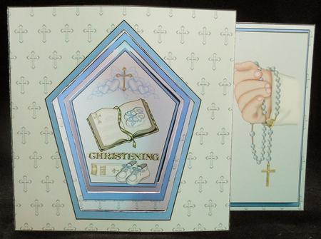 Box Side Aperture Card - Boy Christening by Michelle Chivers