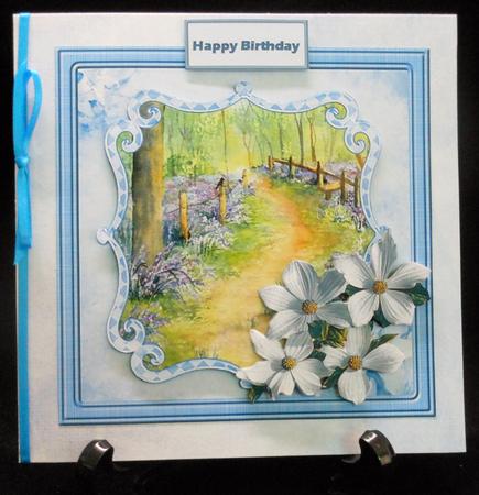 Bluebell Wood Card with a Topper and Decoupage by Michelle Chivers