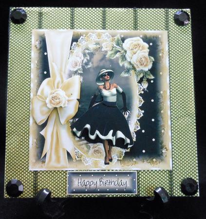 Grace with Black and Cream Polka Dots Topper and Insert by Michelle Chivers