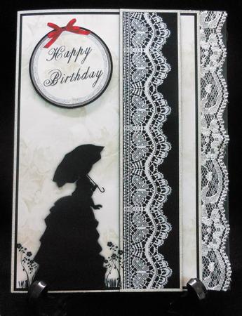 Black and Cream Collection Vintage Lady Birthday by Michelle Chivers
