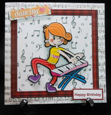 Music Lover Card with Decoupage by Michelle Chivers