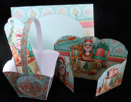 Cocoa Penguin Gate Fold Card Kit by Michelle Chivers