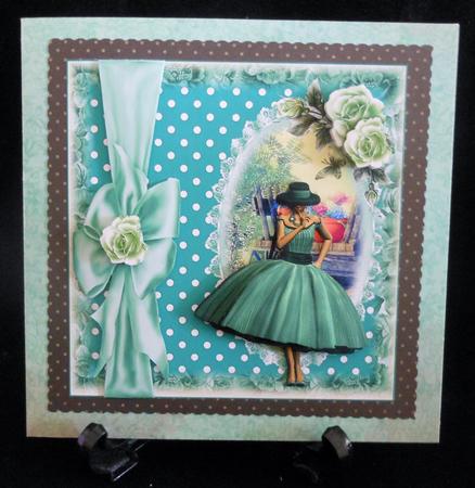 Grace in Teal with Decoupage by Michelle Chivers