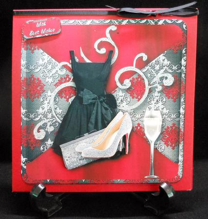 Girls' Night Mock Wrap Card Front by Michelle Chivers