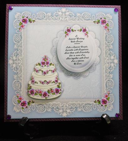 A Special Wedding Cake Recipe (1) 8 x 8 Card Topper by Michelle Chivers