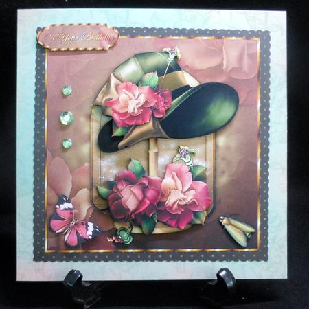 Autumn Roses 8" Square Card Mini-kit by Michelle Chivers