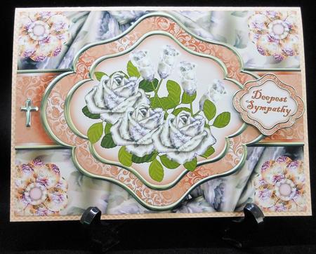 Vintage Roses - Birthday - Sympathy - Ribbon Sash Quick Card by Michelle Chivers
