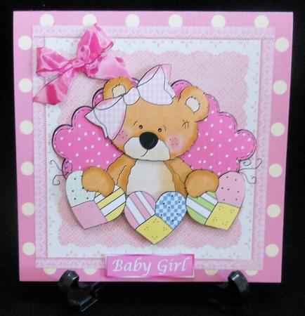 Baby Girl Teddy Bear 8x8 Mini Kit by Michelle Chivers
