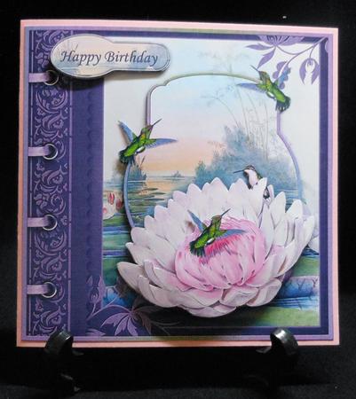 Humming Birds & Lily Card Topper & Decoupage by Michelle Chivers