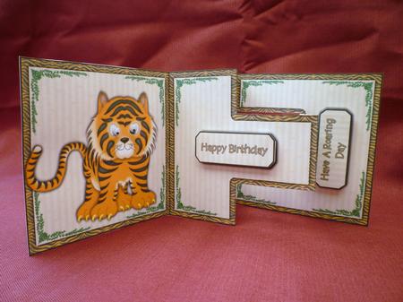 Roaring Day Tiger 1 T-step Tri Fold by Michelle Chivers
