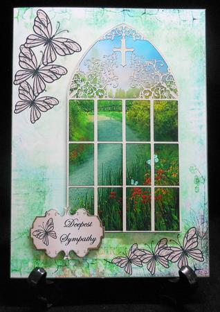 Country Walk Church Window -thinking of You-deepest Sympathy by Michelle Chivers