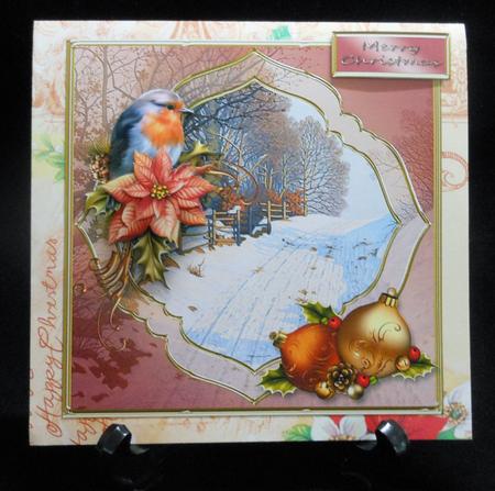 Snowscene with Robin 8" x 8" Mini Kit by Michelle Chivers