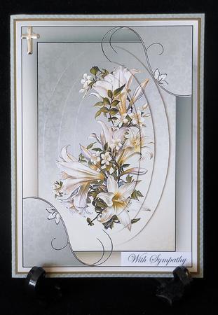 White Lilies Scrollerie by Michelle Chivers