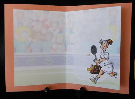 Tennis Suitcase Lady Insert by Michelle Chivers