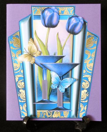 Gorgeous Tulips and Glasses in an Art Deco Frame by Michelle Chivers