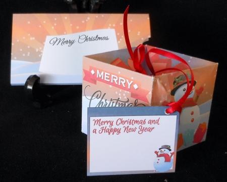 Christmas Snowman Pop-up Cube by Michelle Chivers
