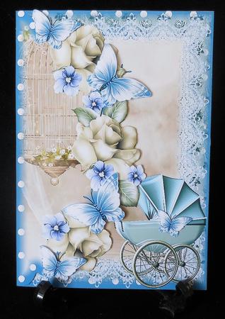 Mock Envelope Baby Boy Topper by Michelle Chivers