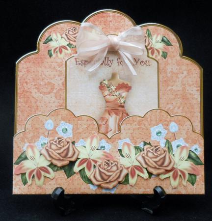 Peach Rose for You Scallop Fashion Tag Cf Mini Kit by Michelle Chivers