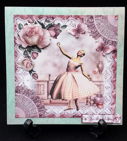 Beautiful Pink Gingham Ballet Topper by Michelle Chivers