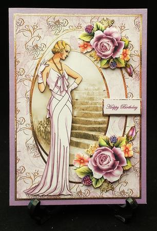Deep Reflection and Roses Card by Michelle Chivers