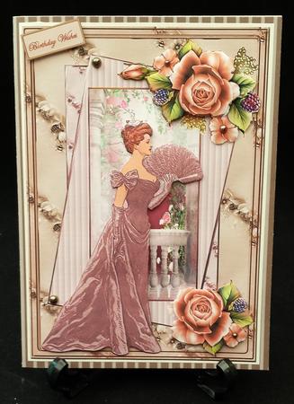 Lady on the Terrace Card with Decoupage by Michelle Chivers