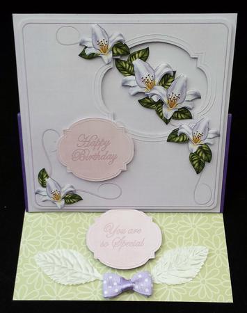 Lilac White Lily 8in Aperture Decoupage Cf Mini Kit by Michelle Chivers