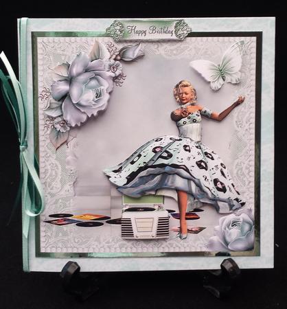 Rock and Roll Card Front with Decoupage Kit by Michelle Chivers