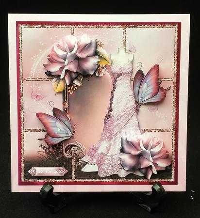 Mini Kit Window Pink Dress & Roses by Michelle Chivers