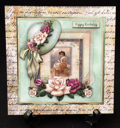 Vintage Lady Female Card for Any Occasion by Michelle Chivers