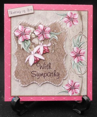 Sympathy Flower Topper with Decoupage by Michelle Chivers