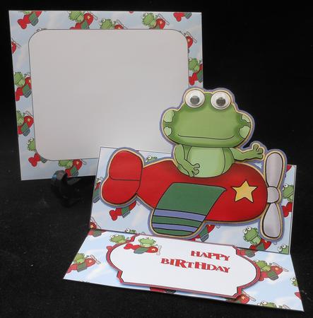 Easel Card - Flying Frog by Michelle Chivers