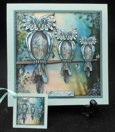 Rose Owls by Michelle Chivers
