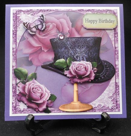 Beautiful Lilac Rose's & Top Hat 8x8 Mini Kit by Michelle Chivers