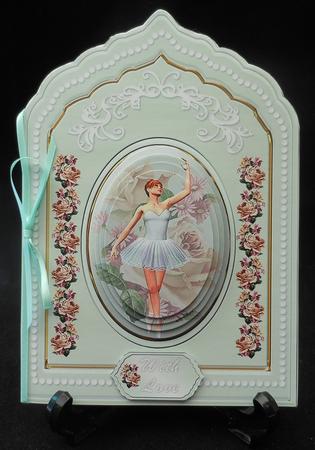 Ballerina in Green Porcelain Plaque Card Mini Kit by Michelle Chivers