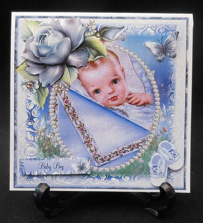 Retro Cut Baby Boy Topper by Michelle Chivers