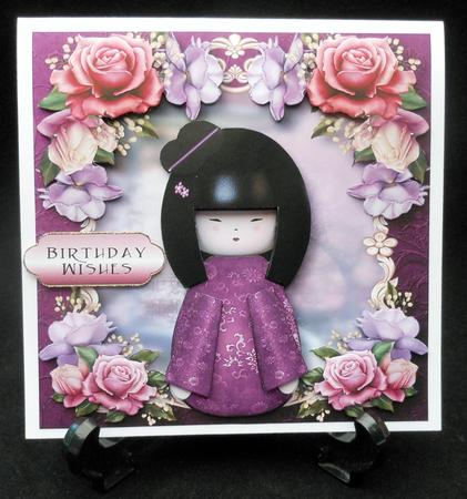 Asian Doll with Belle Roses by Michelle Chivers