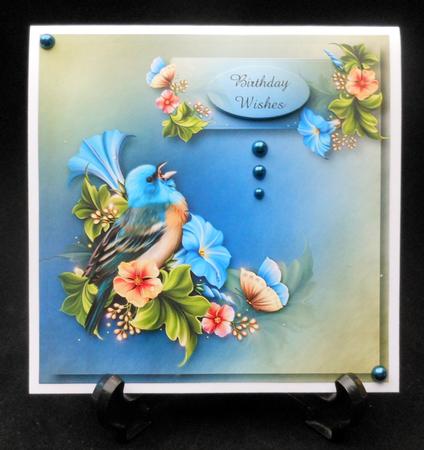 Beautiful Blue Songbird Quick Topper by Michelle Chivers