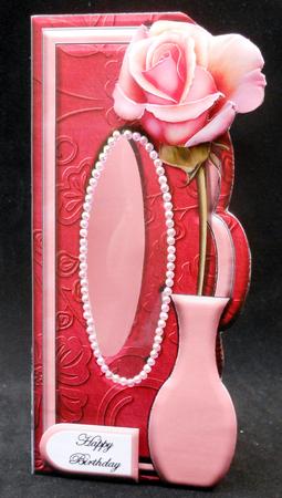 Scalloped-edge Vase Aperture - Romantic Rose by Michelle Chivers